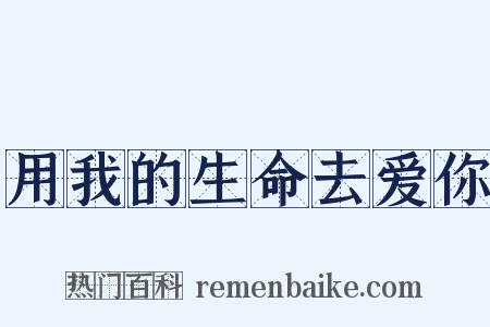用我的生命去爱你是什么意思的图片